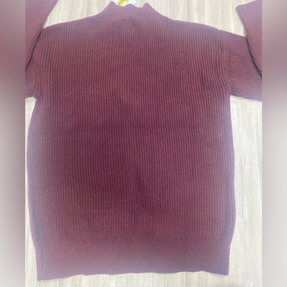 Isabel Maternity Burgundy Ribbed Sweater - Picture 6 of 6